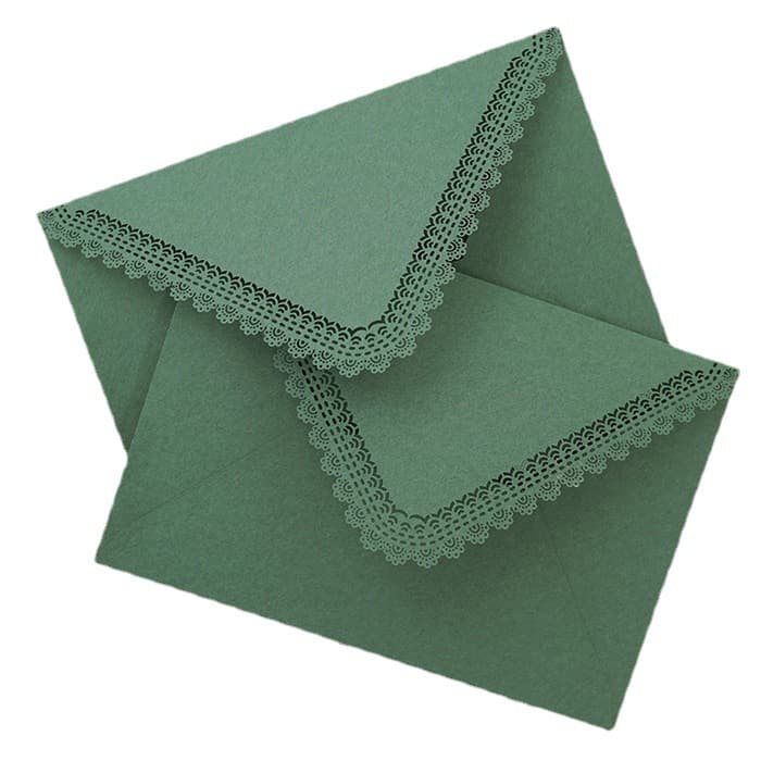 Engraved lace envelopes, high-end wedding invitations in stock, minimum order 2,000 pieces 5