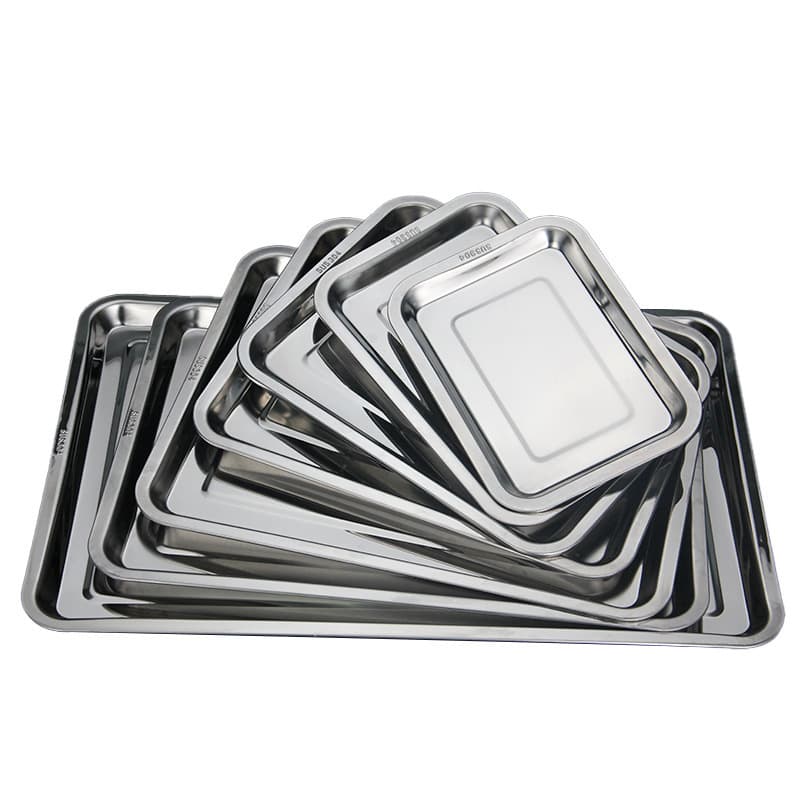 Rectangular dinner plate stainless steel 5