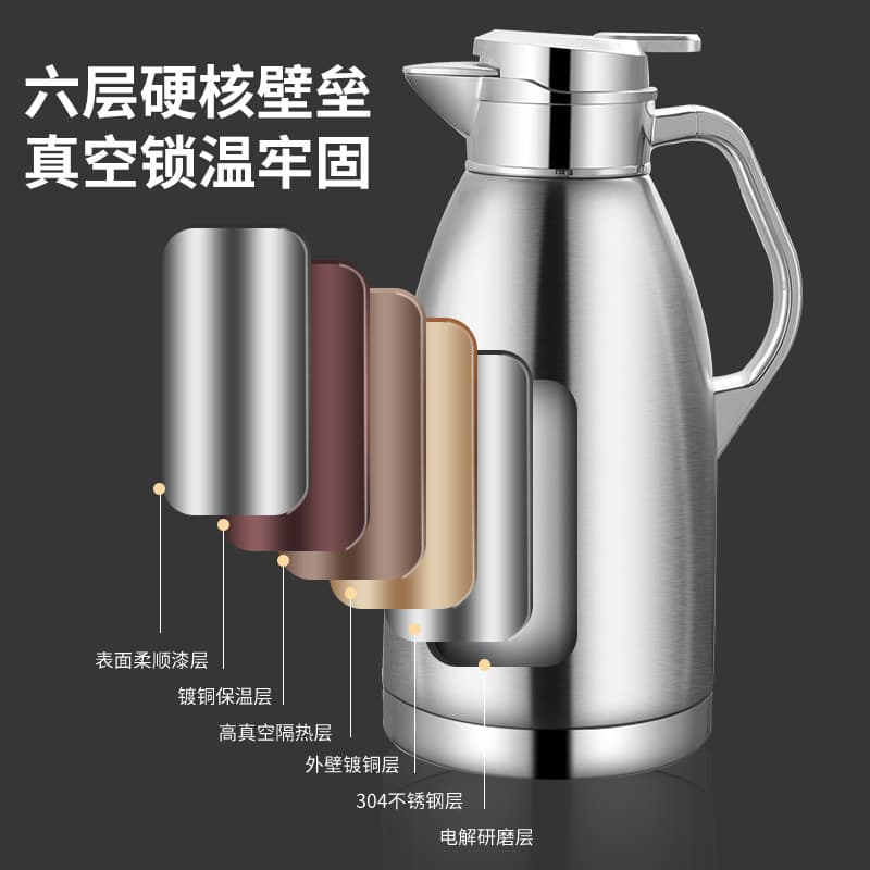 Vacuum capacious thermos stainless steel, teapot for home use 3