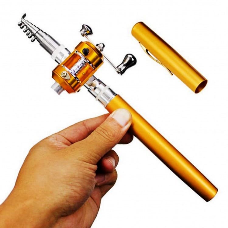 Small pens small mini fishing rod 1 meter 1.4 meters 1.6 drum wheel ice rigid ultra -short pocket rod steel fisher 5