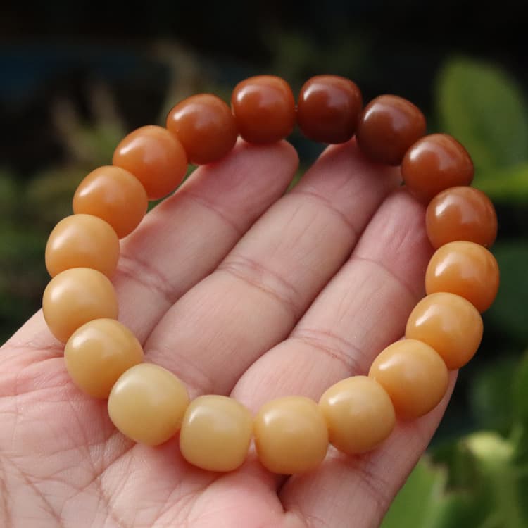 Bodhi rosary, rosary with round beads, gradient 3