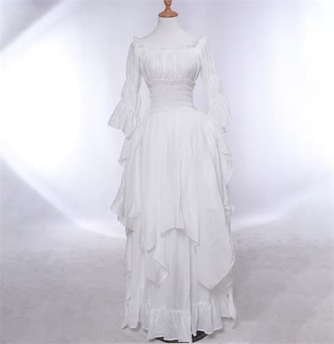 Lace megaphone, retro dress with sleeves, small princess costume, Gothic, cosplay, graduation party 2