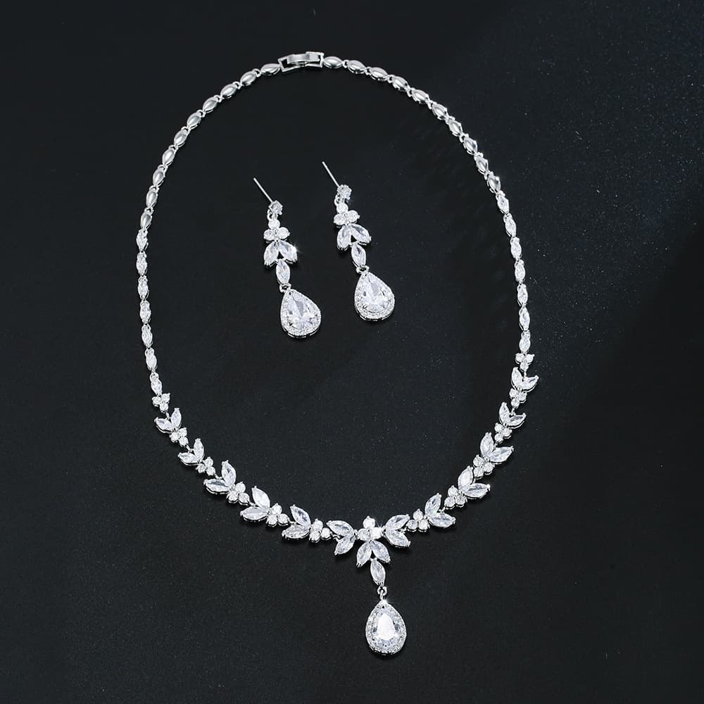 Fashionable set for bride, accessory, jewelry, European style, for bridesmaid, direct factory sales 1