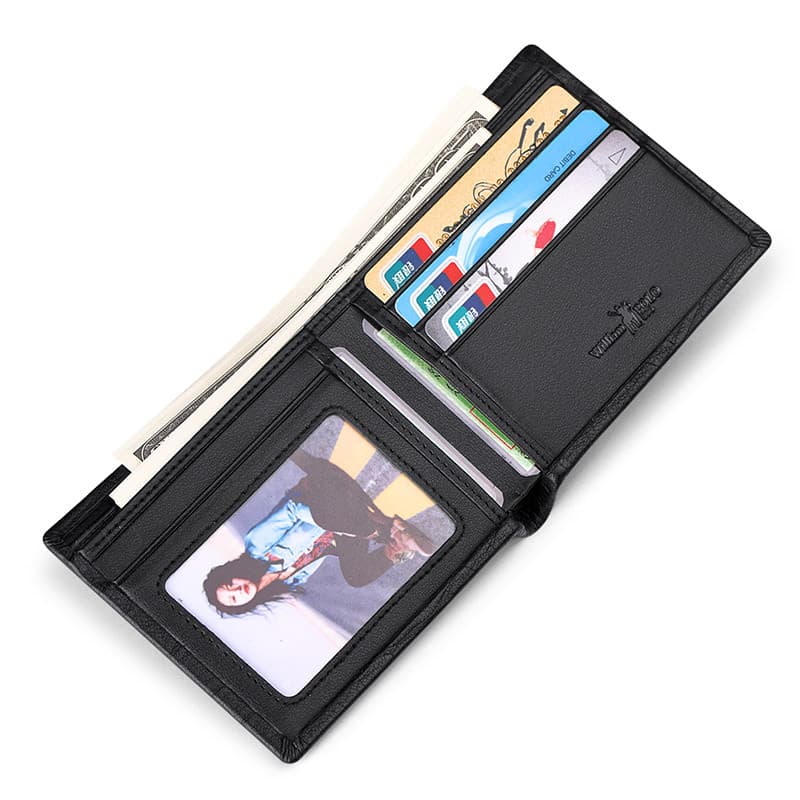 Short wallet, men's card holder, genuine leather, simple and elegant design, high-quality style 3