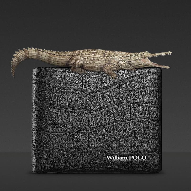 Short wallet, men's card holder, genuine leather, simple and elegant design, high-quality style