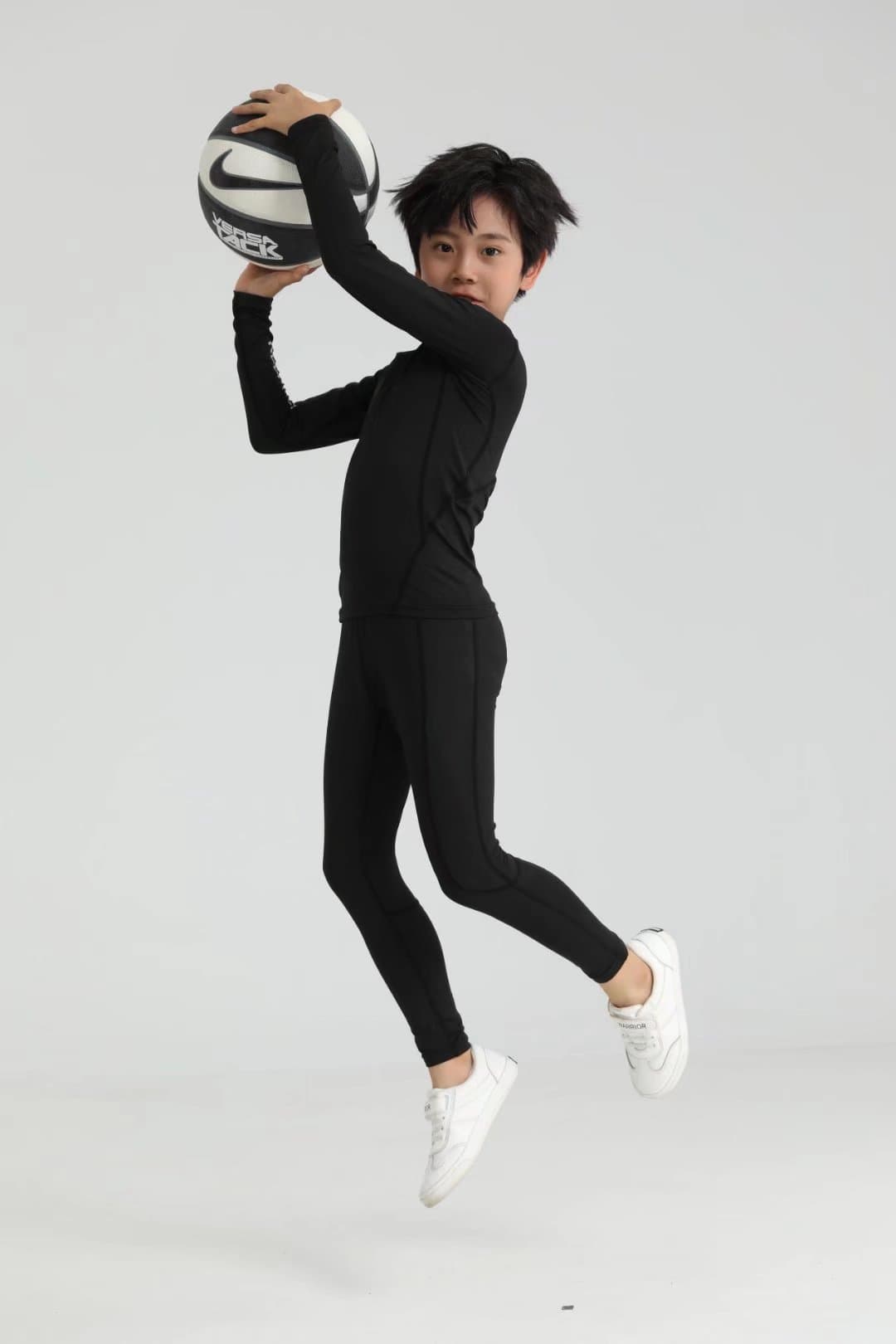 Quick dry body-friendly sports underwear for gym, basketball set, football leggings for training, winter long-sleeve, tight 4