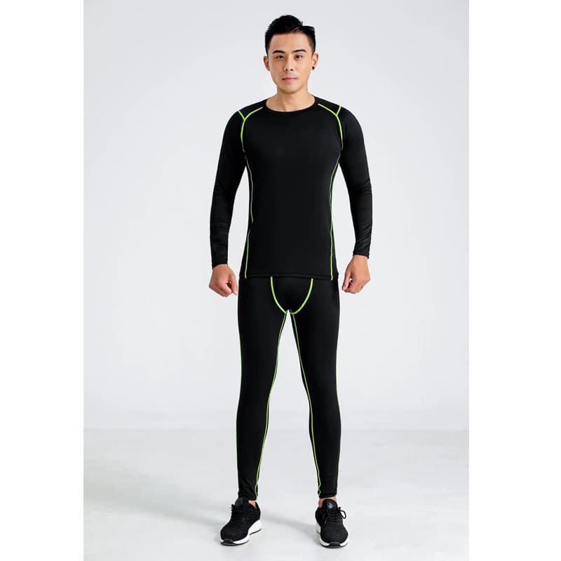 Quick dry body-friendly sports underwear for gym, basketball set, football leggings for training, winter long-sleeve, tight 1