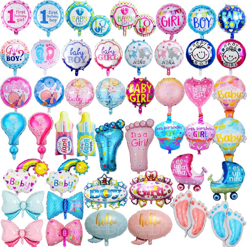 Gender revealing the secrets of the balloon men and women to unveil the baby shower gallery party arrangement Boy or girl aluminum film balloon 1