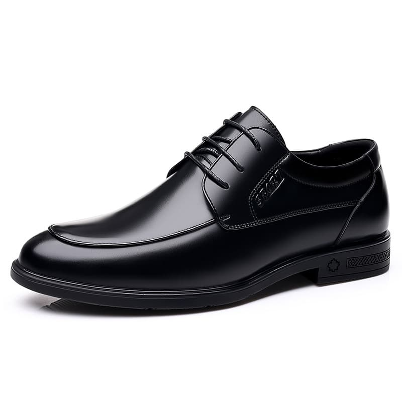 Men's shoes, business leather shoes, formal casual shoes, spring low-top cowhide leather British gentleman's derby shoes, black four-season shoes 5