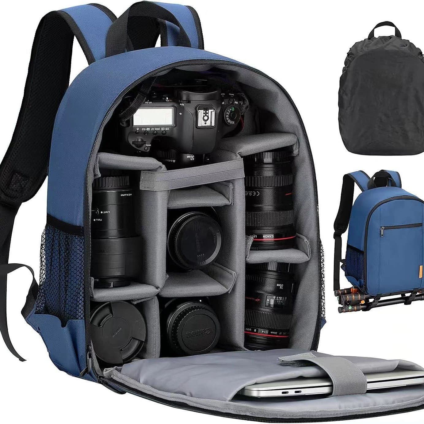 Camera, equipment bag for men and women, backpack, raincoat, waterproof laptop, worn on the shoulder 2