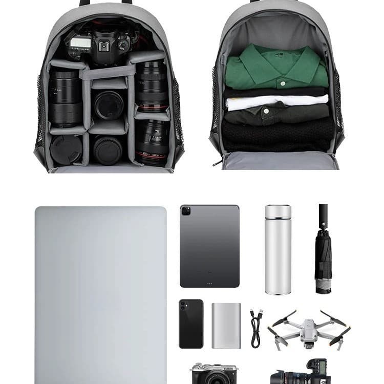 Camera, equipment bag for men and women, backpack, raincoat, waterproof laptop, worn on the shoulder 3