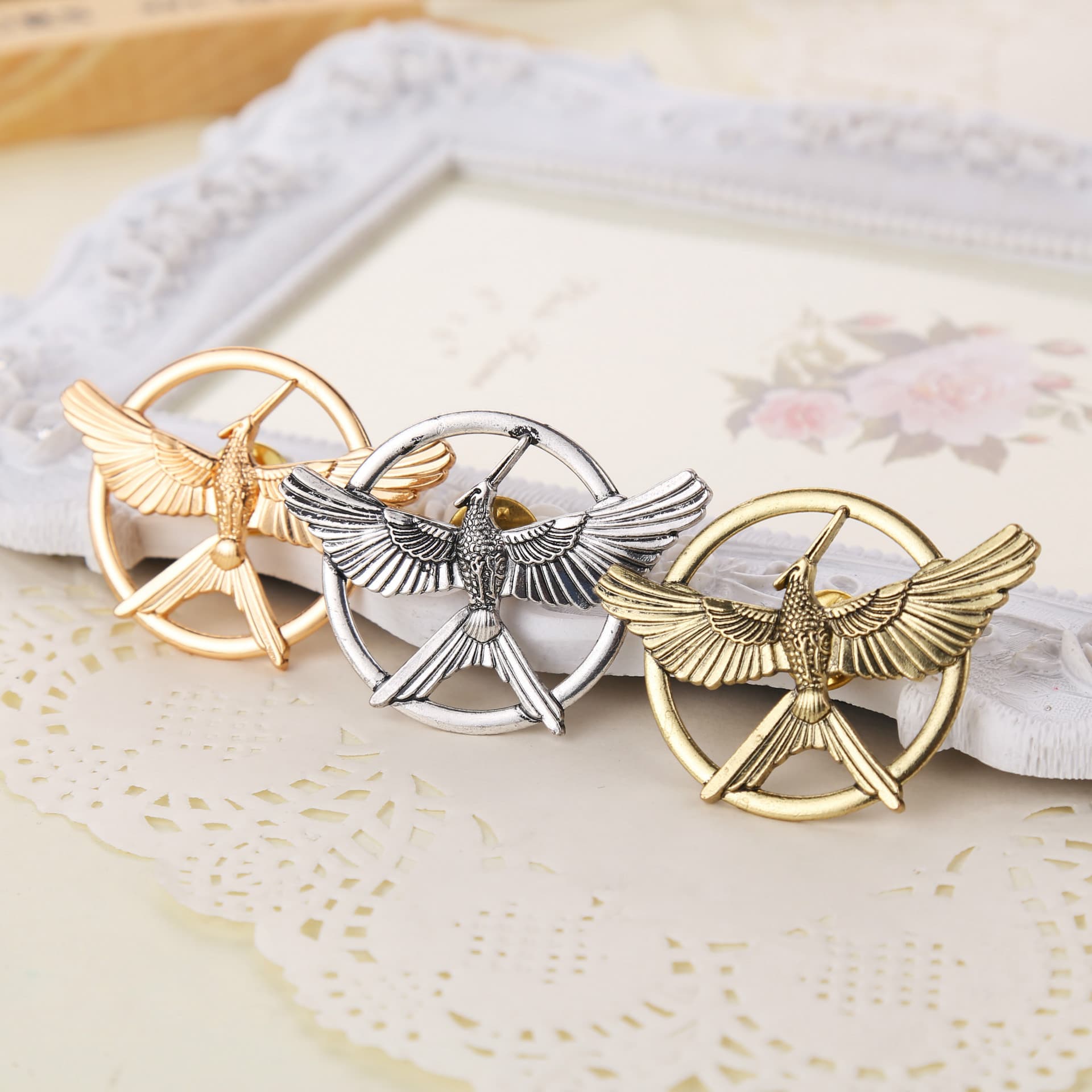 [饥饿游戏嘲笑鸟胸针Hunger Game Mocking Jay Jewlery CY005] 4