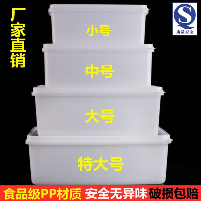 Capacious rectangular plastic cooled storage box
