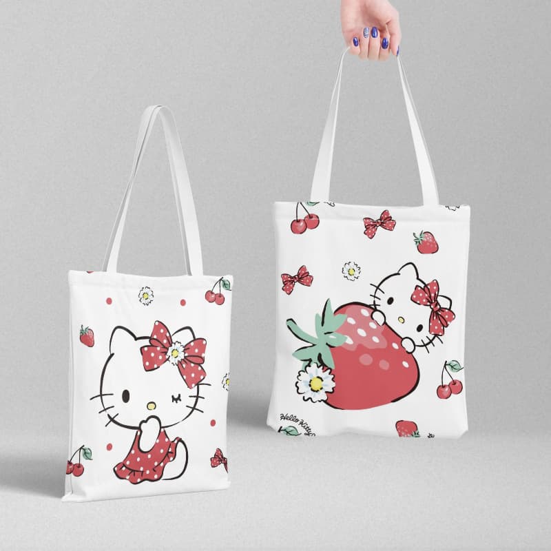Hello kitty, cloth bag, fresh shopping bag, purse, capacious linen bag, 39cm, 36cm, Birthday gift 2