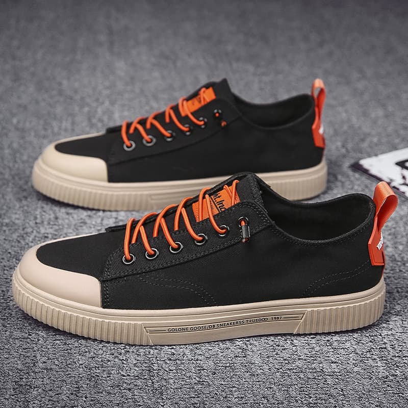 Men's canvas shoes new breathable men's shoes black trendy shoes teenagers and students versatile sneakers casual shoes 2