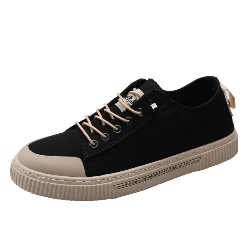 Men's canvas shoes new breathable men's shoes black trendy shoes teenagers and students versatile sneakers casual shoes 5