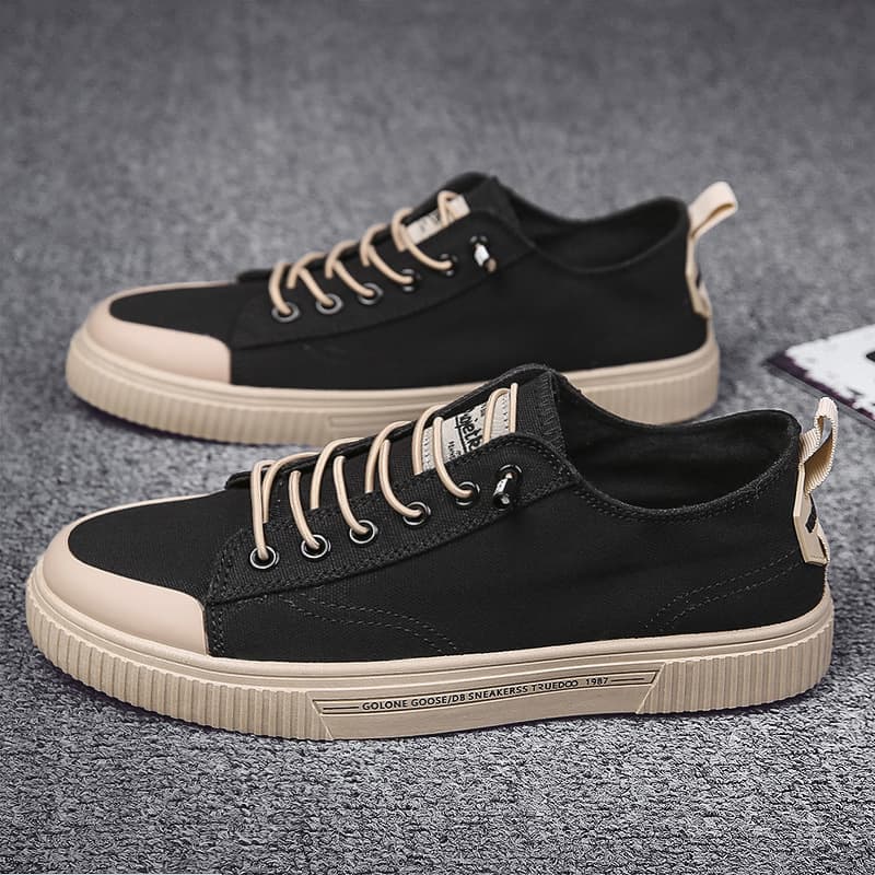 Men's canvas shoes new breathable men's shoes black trendy shoes teenagers and students versatile sneakers casual shoes