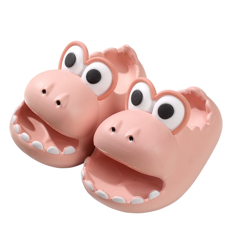 Home cute non-slip dinosaur, children's slippers platform for boys, closed toe, suitable for outdoor wear 5