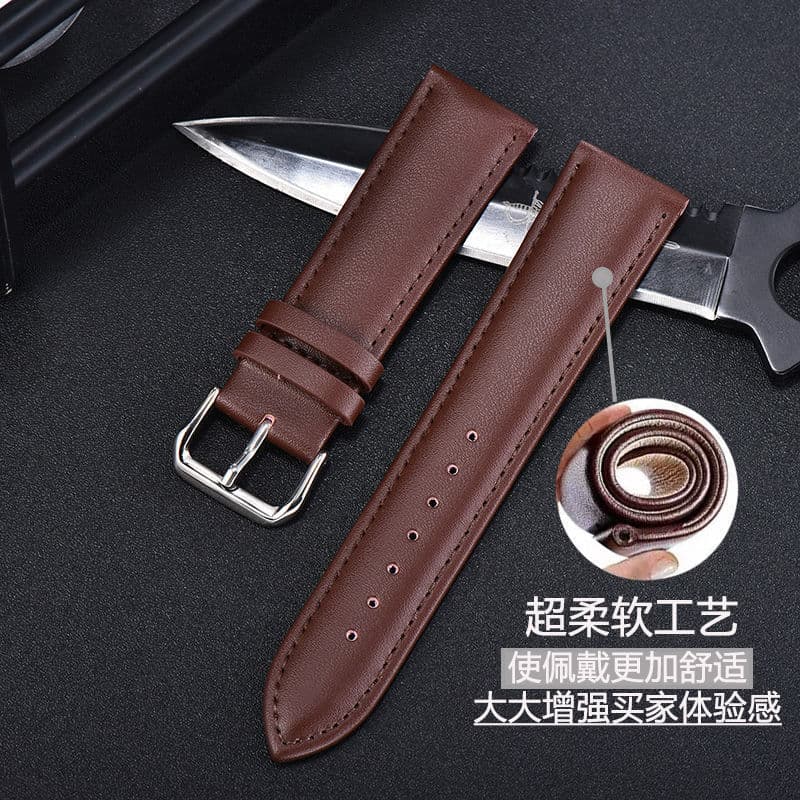 Soft universal high-end comfortable breathable watch strap for men and women, genuine leather 4