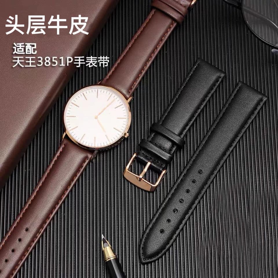 Soft universal high-end comfortable breathable watch strap for men and women, genuine leather