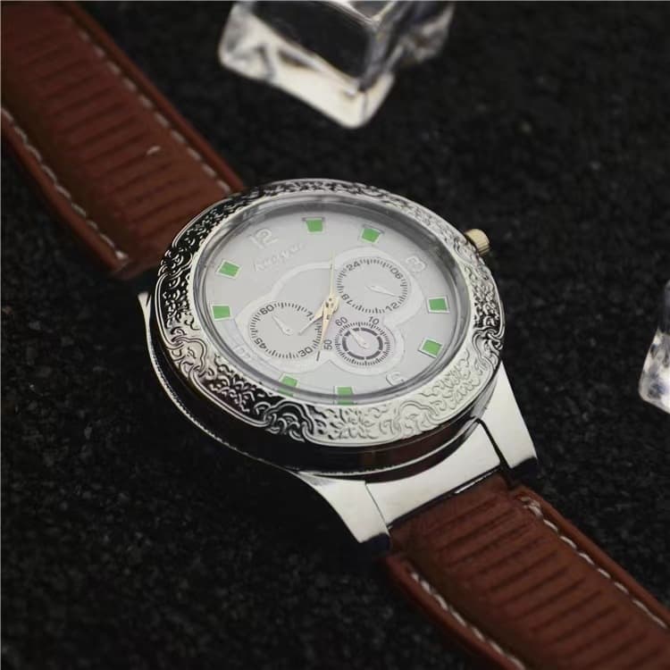 Protective windproof creative lighter charging, electronic men's watch 9