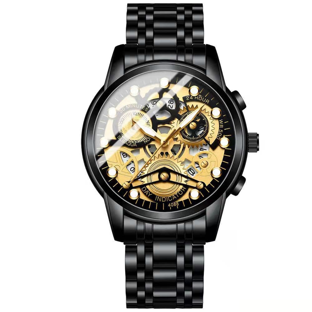 Waterproof quartz watch, steel belt, fully automatic 5
