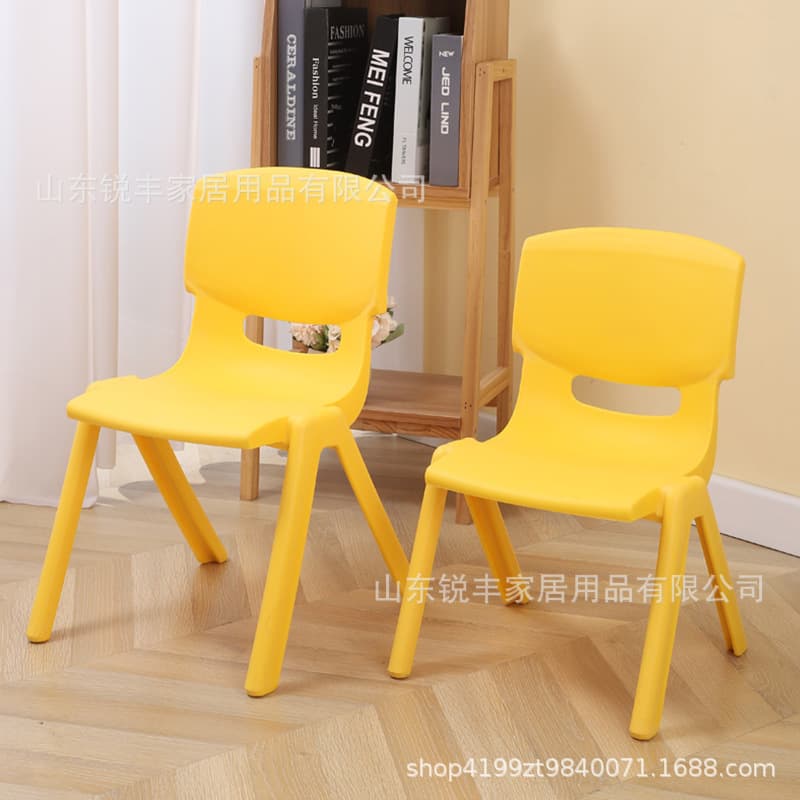 Wholesale Children's Plastic Chair Kindergarten School Training Institution Back Chair Thick Adult Plastic Stool New Material 3