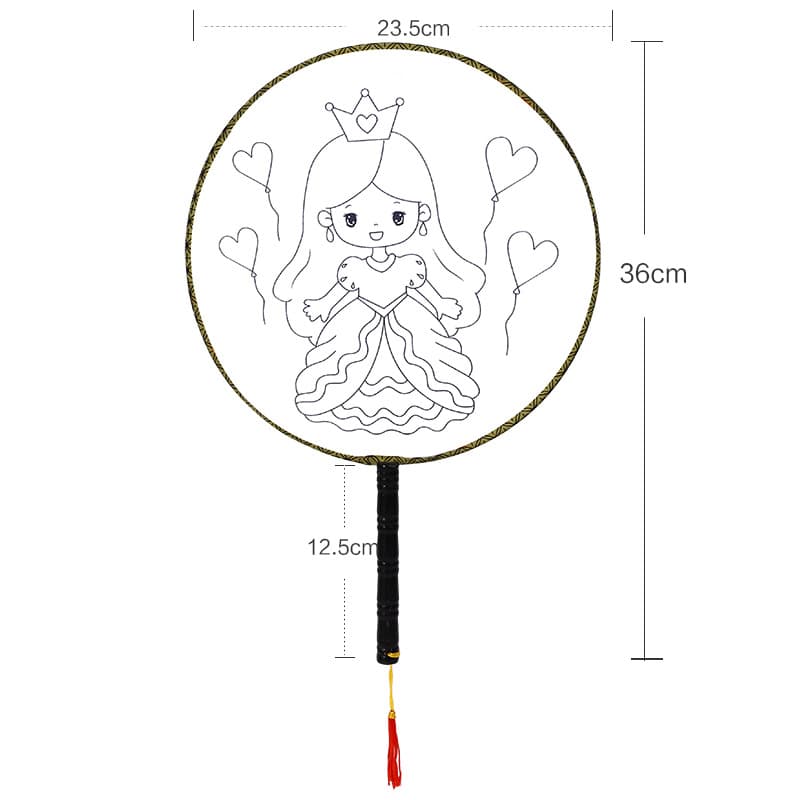 Handmade graffiti fans wholesale street stall painted fans night market children's painted fans hand painted diy fan materials 2