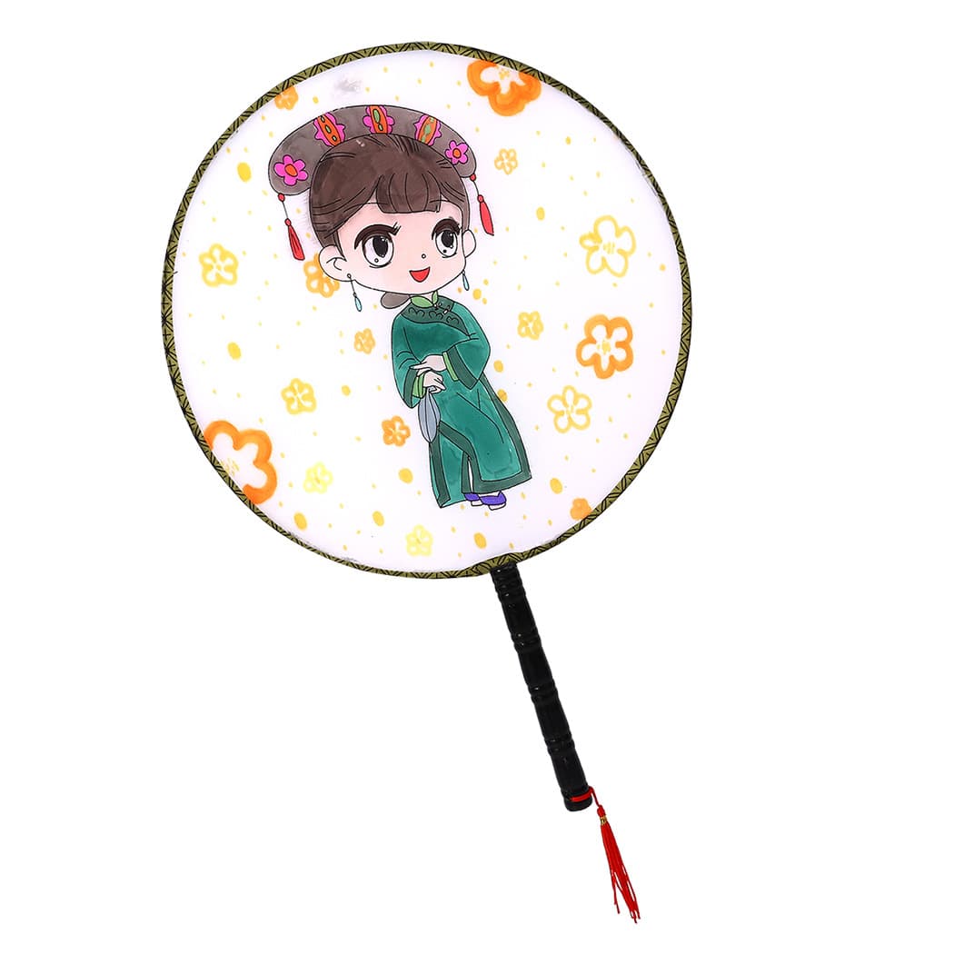 Handmade graffiti fans wholesale street stall painted fans night market children's painted fans hand painted diy fan materials 5