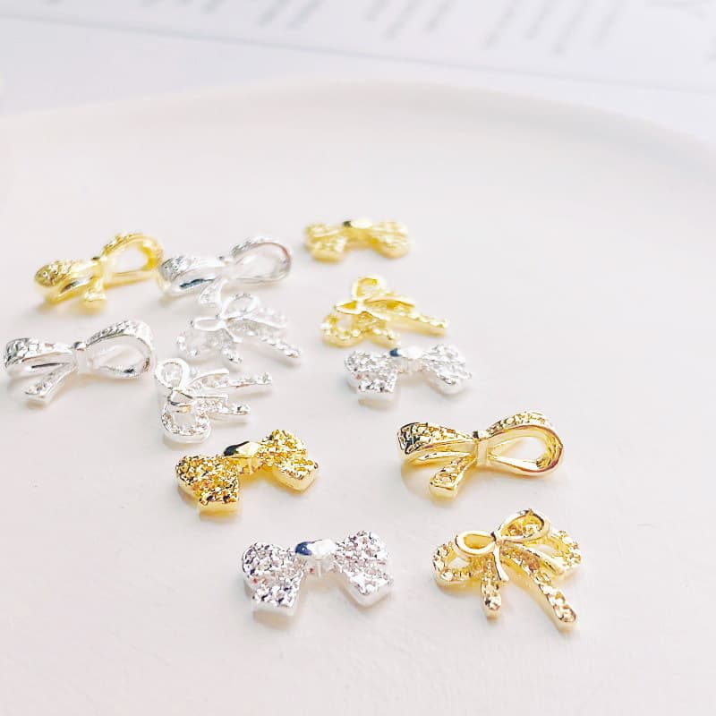 Nail decoration, jewelry with bow, accessory, three dimensional accessories, internet celebrity 3