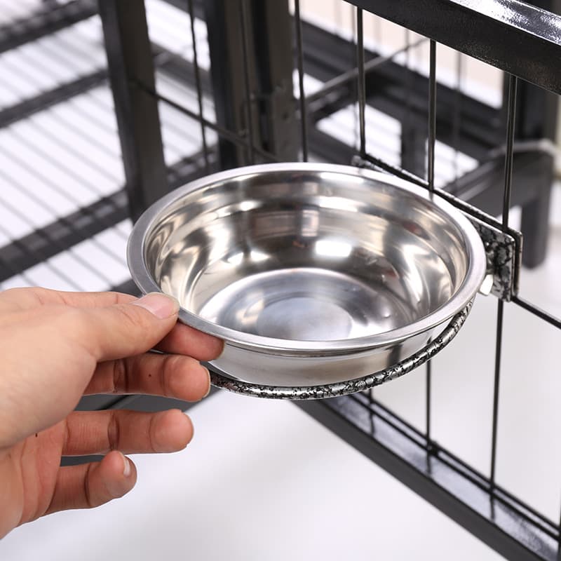 Pet bowl dog bowl cat bowl cat food bowl dog bowl feeder dog cage cat cage hanging bowl pet food bowl stainless steel 1