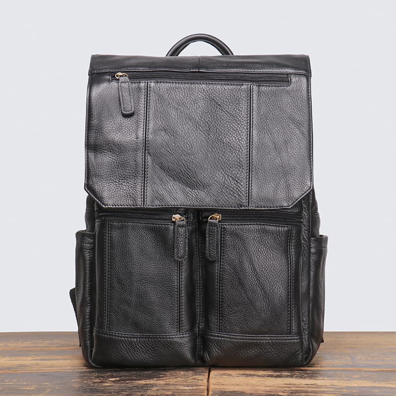 (Cross-border trading), retro matte backpack, capacious laptop for traveling, genuine leather 4