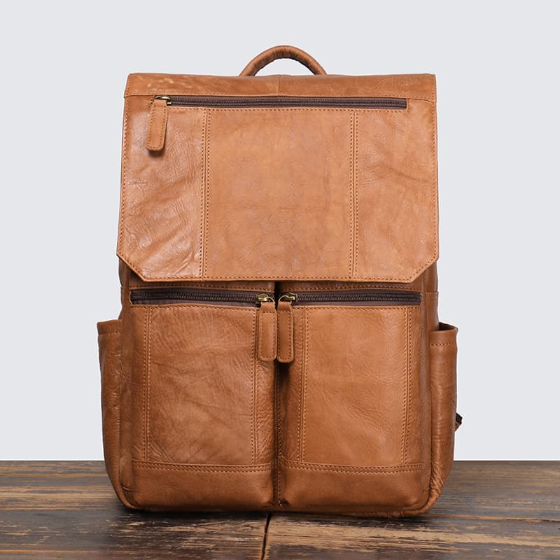 (Cross-border trading), retro matte backpack, capacious laptop for traveling, genuine leather 1