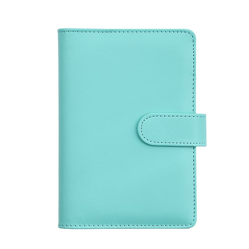 Macaron A6PU leather pages bookkeeping notebook wholesale creative cash budget financial planner handbook 5