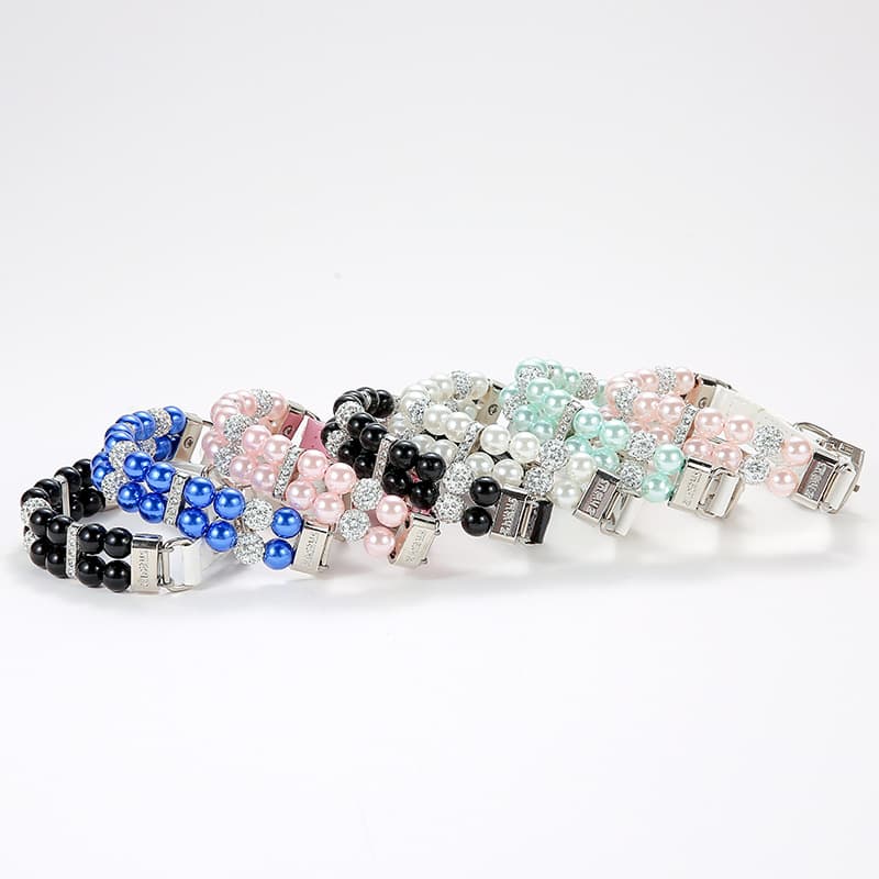 Zhous pet collars traction rope neck jewelry pearl cat necklace small and medium -sized dogs and dog circle neck circles wholesale 3