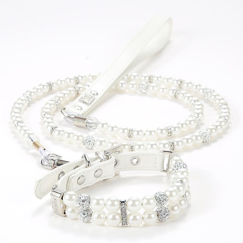 Zhous pet collars traction rope neck jewelry pearl cat necklace small and medium -sized dogs and dog circle neck circles wholesale 4