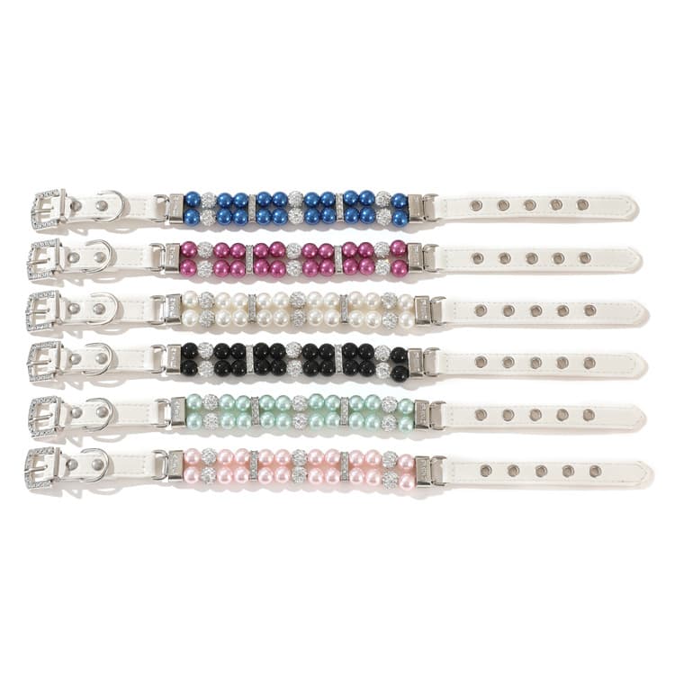 Zhous pet collars traction rope neck jewelry pearl cat necklace small and medium -sized dogs and dog circle neck circles wholesale 5