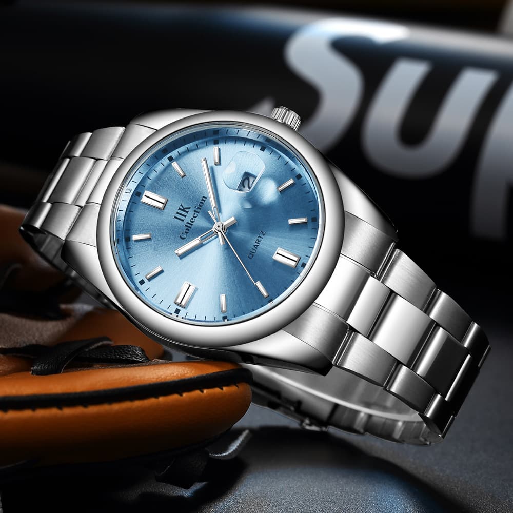 IIK (Cross-border trading), quartz watches, waterproof calendar, men's steel belt, swiss watch 3