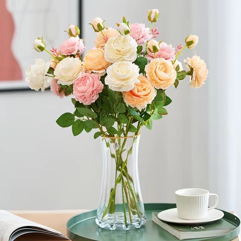 Simulation Peony flower rose ball, chrysanthemum simulation flower home decoration wedding hotel arrangement fake flower wholesale 2