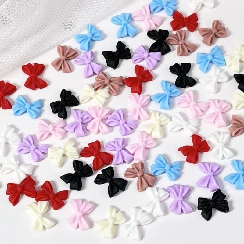 (Wholesale), matte nail decoration with bow, bow tie, nail stickers for nails, fake nails, accessories 3