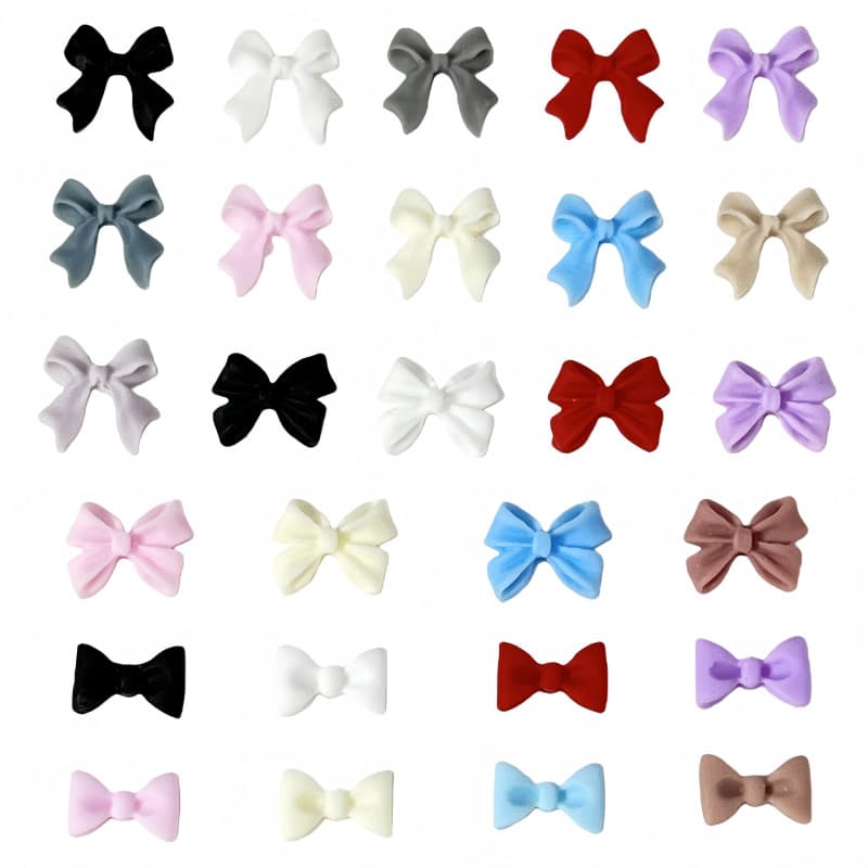 (Wholesale), matte nail decoration with bow, bow tie, nail stickers for nails, fake nails, accessories 1