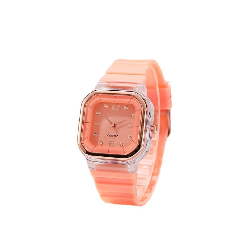 Square women's watch, silicone diamond trend children's watch, fashionable swiss watch 5