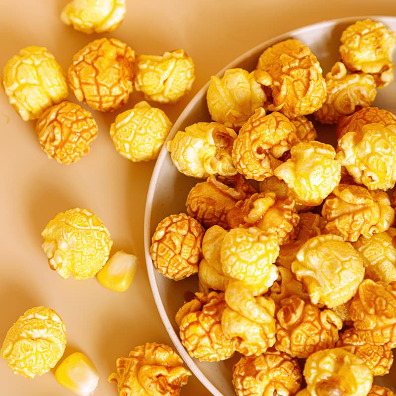 Popcorn open bag ready-to-eat popcorn ball caramel cream casual snack wholesale children 3