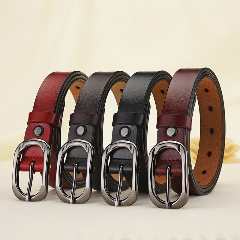 (Cross-border trading), (Wholesale), leather belt, metal trousers, women's style, genuine leather, light luxury style 2
