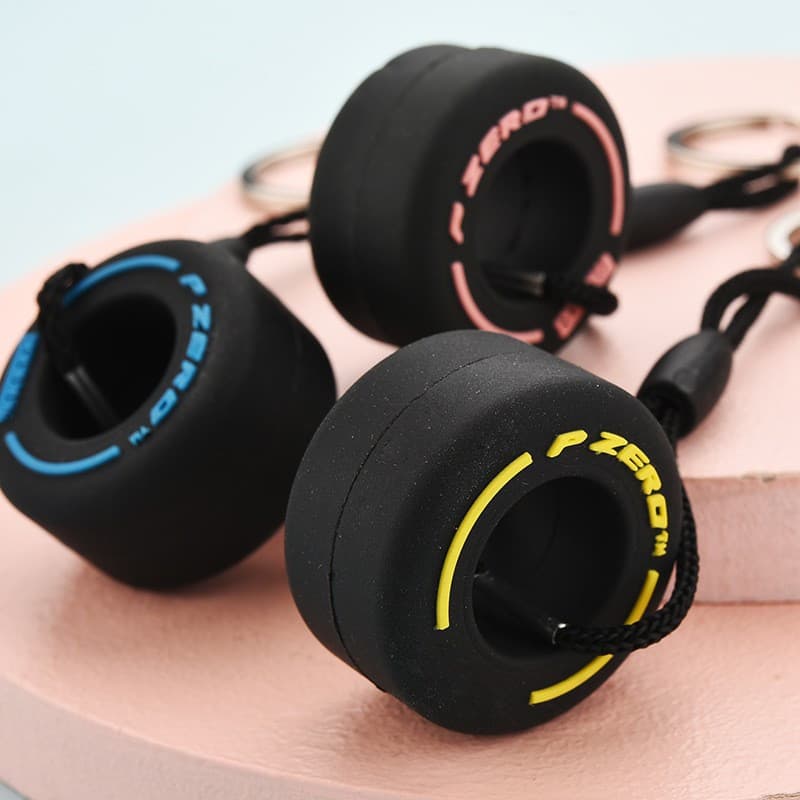 (Cross-border trading), tires PVC from soft rubber, keychain with accessories, Birthday gift 2