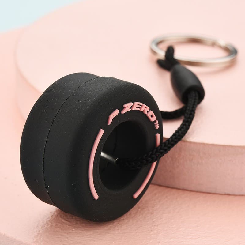 (Cross-border trading), tires PVC from soft rubber, keychain with accessories, Birthday gift 3