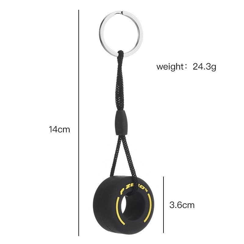(Cross-border trading), tires PVC from soft rubber, keychain with accessories, Birthday gift 4