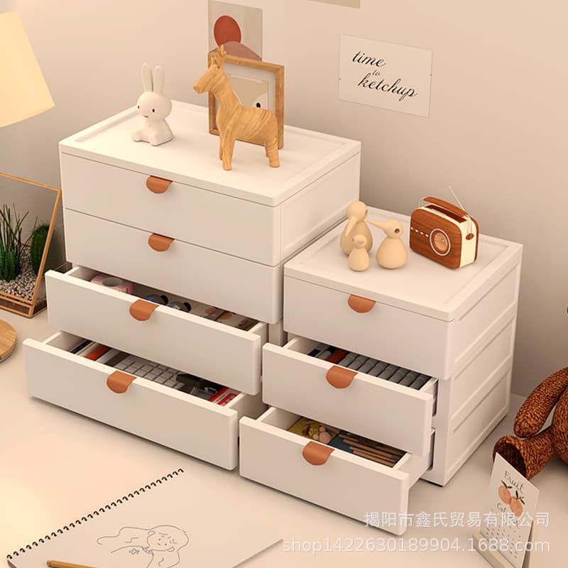 Drawer desktop storage box Plastic student office supplies file A4 paper cosmetics skin care products finishing cabinet box 1