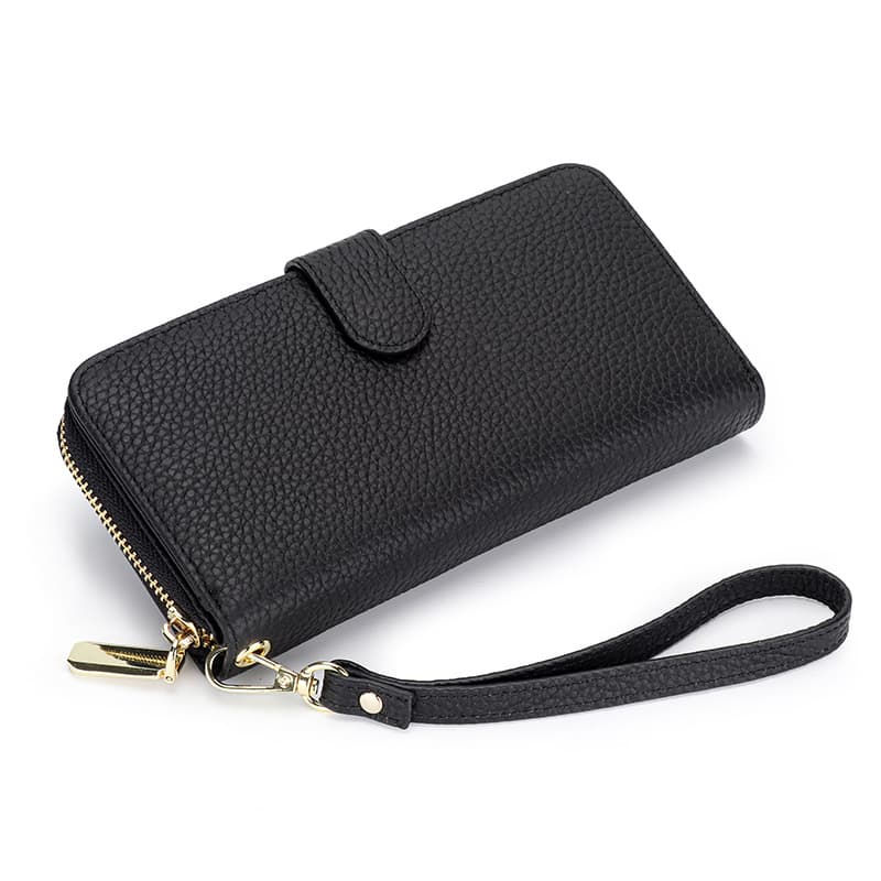 Wallet, long leather shoulder bag, small clutch bag, genuine leather, cowhide 4
