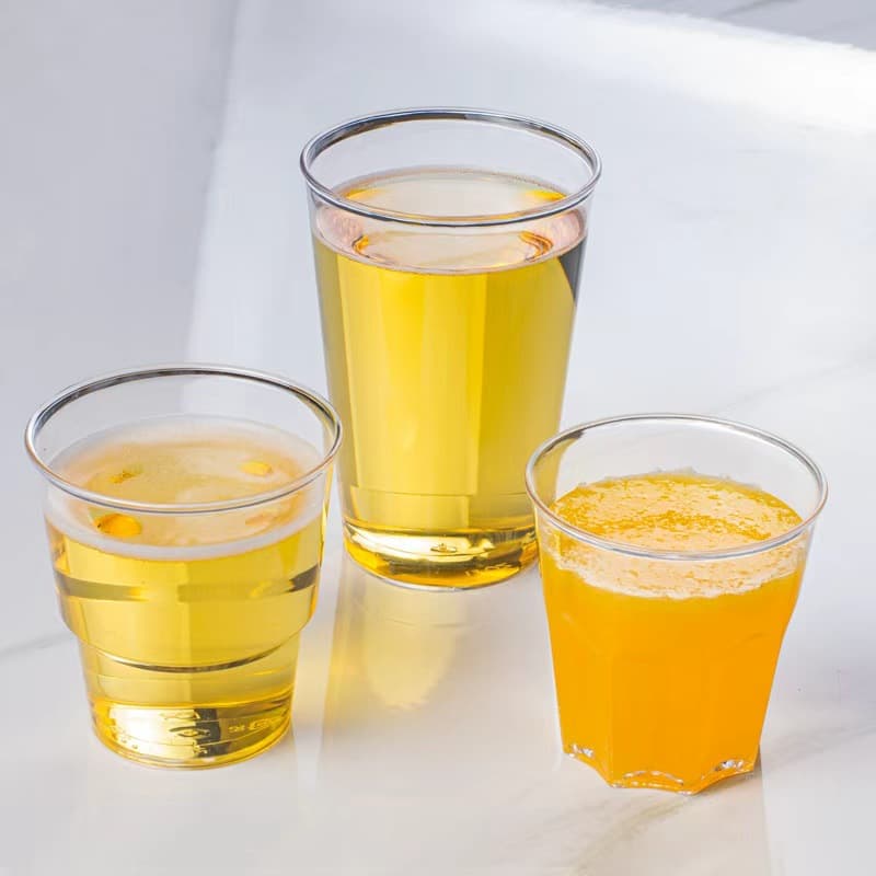 Disposable cup thickened hard drink cup plastic cup space cup transparent commercial advertising home reception aviation cup 4